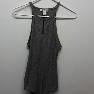 Grey keyhole thong bodysuit